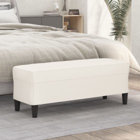 Cream synthetic leather bench 100x35x41 cm by vidaXL, Banks - Ref: Foro24-349416, Price: 70,65 €, Discount: %