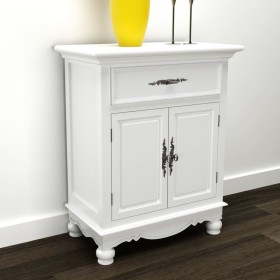 Armario con 2 puertas y 1 cajón madera blanco de vidaXL, Aparadores - Ref: Foro24-241375, Precio: 160,41 €, Descuento: %