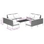 Garden sofas 9 pieces and cushions dark gray synthetic rattan by vidaXL, Garden sets - Ref: Foro24-3099806, Price: 654,01 €, ...