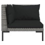 Gartensofas 9-teilig und Kissen dunkelgraues synthetisches Rattan von vidaXL, Gartensets - Ref: Foro24-3099859, Preis: 598,99...