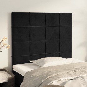 Kopfteile 2 Einheiten aus schwarzem Samt 100x5x78/88 cm von vidaXL, Kopf- und Fußteile - Ref: Foro24-3116376, Preis: 67,99 €,...