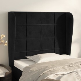 Cabecero con orejas de terciopelo negro 103x23x118/128 cm de vidaXL, Cabeceros y pies de cama - Ref: Foro24-3118000, Precio: ...