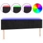 Black velvet headboard with LED 200x5x78/88 cm by vidaXL, Headboards and footboards - Ref: Foro24-3121680, Price: 73,66 €, Di...