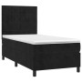 Box spring bed with mattress and LED black velvet 100x200 cm by vidaXL, Beds and slatted bases - Ref: Foro24-3136109, Price: ...