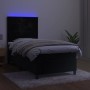 Box spring bed with mattress and LED black velvet 100x200 cm by vidaXL, Beds and slatted bases - Ref: Foro24-3136109, Price: ...