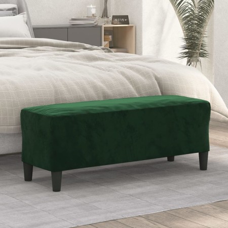 Banco de terciopelo verde oscuro 100x35x41 cm de vidaXL, Bancos - Ref: Foro24-349423, Precio: 65,26 €, Descuento: %