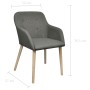 Dining chairs 2 pcs light gray fabric and solid oak wood by vidaXL, dining chairs - Ref: Foro24-241156, Price: 224,12 €, Disc...