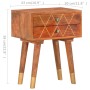 Solid mango wood bedside table 43x30x58 cm by vidaXL, Nightstands - Ref: Foro24-285853, Price: 91,26 €, Discount: %