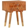 Solid mango wood bedside table 43x30x58 cm by vidaXL, Nightstands - Ref: Foro24-285853, Price: 91,26 €, Discount: %