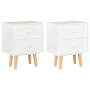 Bedside tables 2 pcs solid white pine wood 40x30x50 cm by vidaXL, Nightstands - Ref: Foro24-285224, Price: 119,62 €, Discount: %