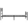 Bed frame with headboard and black metal footboard 107x203cm by vidaXL, Beds and slatted bases - Ref: Foro24-355281, Price: 8...