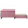 Pink velvet trundle sofa bed 100x200 cm by vidaXL, Beds and slatted bases - Ref: Foro24-3197781, Price: 310,50 €, Discount: %