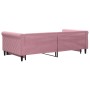 Pink velvet trundle sofa bed 100x200 cm by vidaXL, Beds and slatted bases - Ref: Foro24-3197781, Price: 310,50 €, Discount: %