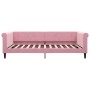 Pink velvet trundle sofa bed 100x200 cm by vidaXL, Beds and slatted bases - Ref: Foro24-3197781, Price: 310,50 €, Discount: %