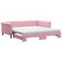 Ausziehbares Schlafsofa mit rosa Samtmatratze 100x200 cm von vidaXL, Betten und Lattenroste - Ref: Foro24-3197805, Preis: 566...