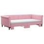 Trundle sofa bed with pink velvet mattress 100x200 cm by vidaXL, Beds and slatted bases - Ref: Foro24-3197805, Price: 566,34 ...