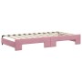 Trundle sofa bed with pink velvet mattress 100x200 cm by vidaXL, Beds and slatted bases - Ref: Foro24-3197805, Price: 566,34 ...