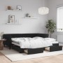 Sofá cama nido con cajones terciopelo negro 100x200 cm de vidaXL, Camas y somieres - Ref: Foro24-3197830, Precio: 328,91 €, D...