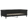 Sofá cama nido con cajones terciopelo negro 100x200 cm de vidaXL, Camas y somieres - Ref: Foro24-3197830, Precio: 328,91 €, D...