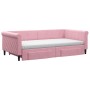 Ausziehbares Schlafsofa mit rosa Samtschubladen 100x200 cm von vidaXL, Betten und Lattenroste - Ref: Foro24-3197853, Preis: 6...