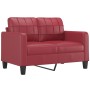 Red synthetic leather 3-piece sofa set with cushions by vidaXL, Sofas - Ref: Foro24-3201386, Price: 609,78 €, Discount: %