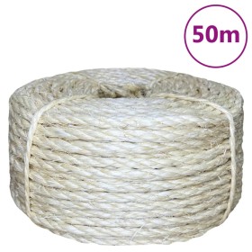 100% sisal rope 6 mm 50 m by vidaXL, Ropes and metal cords - Ref: Foro24-155013, Price: 17,39 €, Discount: %