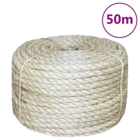 100% sisal rope 8 mm 50 m by vidaXL, Ropes and metal cords - Ref: Foro24-155018, Price: 32,99 €, Discount: %