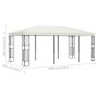 Cremefarbener Stoffpavillon 3x6 m von vidaXL, Zelte und Pavillons - Ref: Foro24-48009, Preis: 235,18 €, Rabatt: %