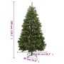 Árbol de Navidad artificial con bisagras y soporte verde 300 cm de vidaXL, Arboles de navidad - Ref: Foro24-357783, Precio: 2...