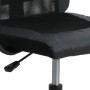 Silla de oficina altura ajustable tela malla y cuero PE negro de vidaXL, Sillas de oficina - Ref: Foro24-353023, Precio: 96,6...