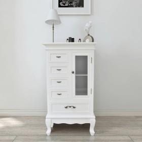 Mueble de 5 cajones y 2 estantes blanco de vidaXL, Cajoneras - Ref: Foro24-241150, Precio: 158,29 €, Descuento: %