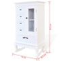 Mueble de 5 cajones y 2 estantes blanco de vidaXL, Cajoneras - Ref: Foro24-241150, Precio: 170,51 €, Descuento: %