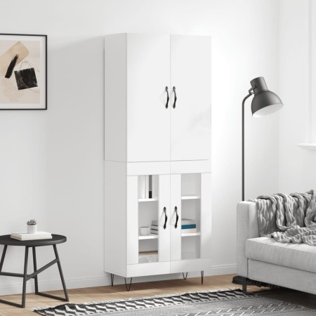 High glossy white plywood sideboard 69.5x34x180 cm by vidaXL, Sideboards - Ref: Foro24-3198067, Price: 172,73 €, Discount: %