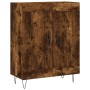 Aparador alto madera contrachapada roble ahumado 69,5x34x180 cm de vidaXL, Aparadores - Ref: Foro24-3198078, Precio: 152,11 €...