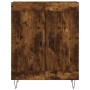 Aparador alto madera contrachapada roble ahumado 69,5x34x180 cm de vidaXL, Aparadores - Ref: Foro24-3198078, Precio: 152,11 €...