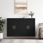 Wall cabinets 2 pcs black engineered wood by vidaXL, Sideboards - Ref: Foro24-3198050, Price: 139,99 €, Discount: %