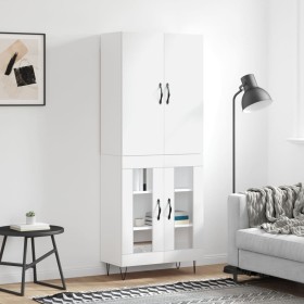 Tall white plywood sideboard 69.5x34x180 cm by vidaXL, Sideboards - Ref: Foro24-3198065, Price: 153,99 €, Discount: %