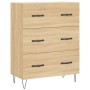 Aparador alto madera contrachapada color roble 69,5x34x180 cm de vidaXL, Aparadores - Ref: Foro24-3198084, Precio: 166,99 €, ...