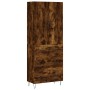 Tall smoked oak plywood sideboard 69.5x34x180 cm by vidaXL, Sideboards - Ref: Foro24-3198086, Price: 170,42 €, Discount: %