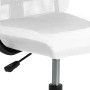 Office chair adjustable height mesh fabric and white PE leather by vidaXL, Office chairs - Ref: Foro24-353021, Price: 81,07 €...