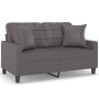 2-Sitzer-Sofa mit grauen Kunstlederkissen 120 cm von vidaXL, Sofas - Ref: Foro24-3200800, Preis: 256,83 €, Rabatt: %