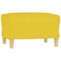 Sillón con taburete tela amarillo claro 60 cm de vidaXL, Sofás - Ref: Foro24-3200998, Precio: 187,15 €, Descuento: %