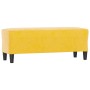 Banco de terciopelo amarillo 100x35x41 cm de vidaXL, Bancos - Ref: Foro24-349427, Precio: 65,26 €, Descuento: %