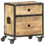 Mesita de noche de madera de mango rugosa 40x30x50 cm de vidaXL, Mesitas de noche - Ref: Foro24-286379, Precio: 132,20 €, Des...