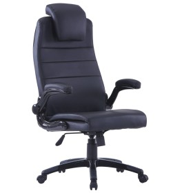 Black Faux Leather Adjustable Swivel Chair by vidaXL, Office chairs - Ref: Foro24-20089, Price: 192,99 €, Discount: %