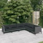 6-piece garden sofas and dark gray synthetic rattan cushions by vidaXL, Garden sets - Ref: Foro24-3099842, Price: 483,52 €, D...