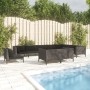 Muebles de jardín 10 pzas y cojines ratán sintético gris oscuro de vidaXL, Conjuntos de jardín - Ref: Foro24-3099882, Precio:...