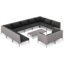 Gartensofas 12 Stück dunkelgraue synthetische Rattankissen von vidaXL, Gartensets - Ref: Foro24-3099945, Preis: 997,85 €, Rab...