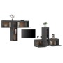 TV furniture 6 pieces solid gray pine wood by vidaXL, TV Furniture - Ref: Foro24-3100256, Price: 234,99 €, Discount: %