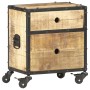 Mesita de noche de madera de mango rugosa 40x30x50 cm de vidaXL, Mesitas de noche - Ref: Foro24-286379, Precio: 132,20 €, Des...